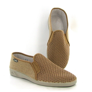 SLIP ON LEATHER GREY B01 CUPIDON:Textile/Marron